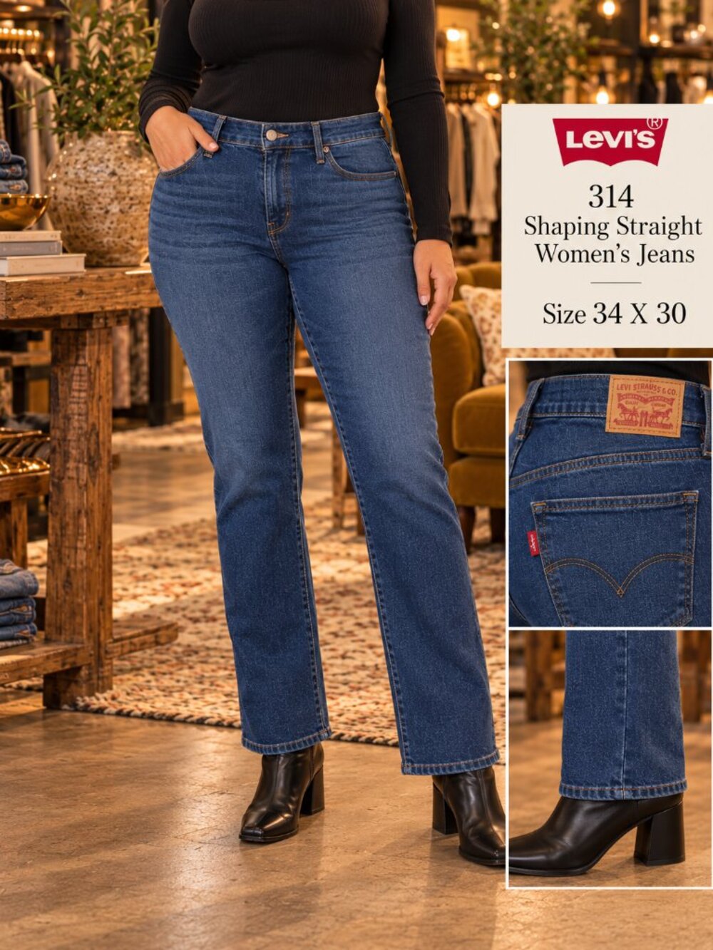 Levis 314 Shaping Straight Women's Jeans NWT